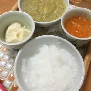 離乳食＊炊飯器で10倍粥をまとめて作ろう